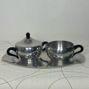 Vintage Puralum Italian Cream and Sugar Set